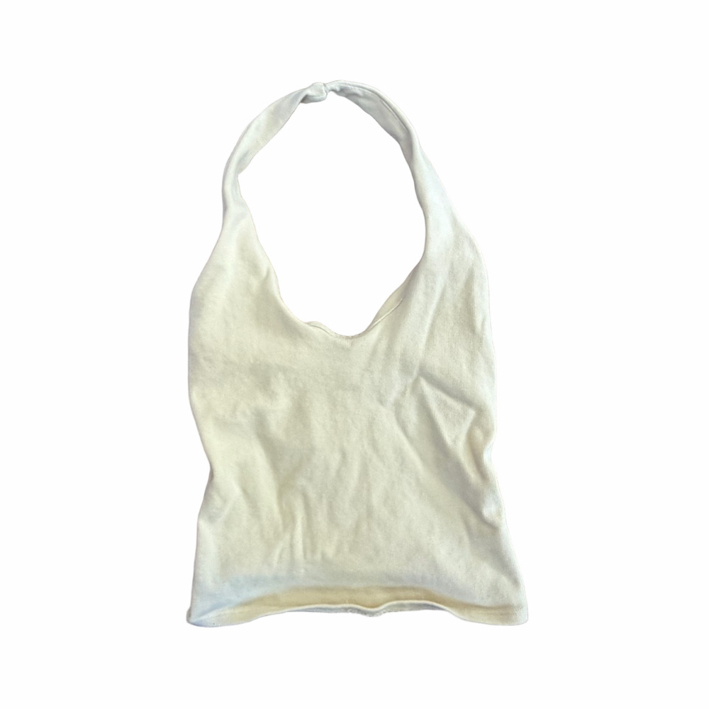 Zara Yellow Cream Women’s Halter Top